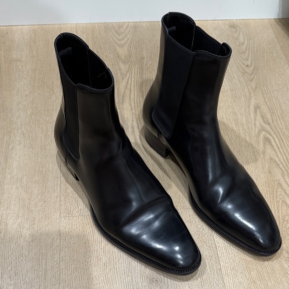 Saint Laurent Wyatt Chelsea Black Men's Boots